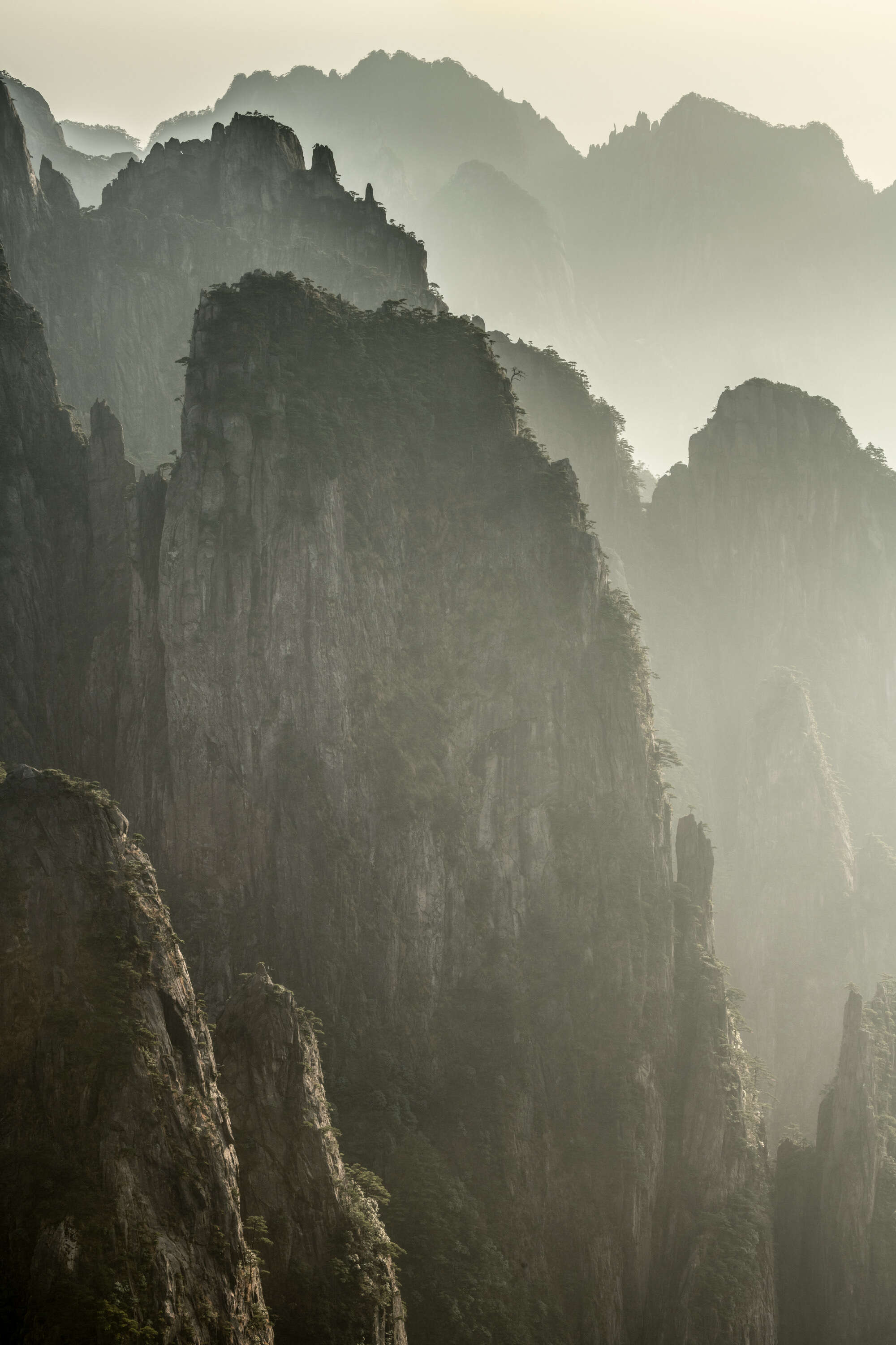 Evening Mists Yellow Mountain by Paul Gallagher aspect2i