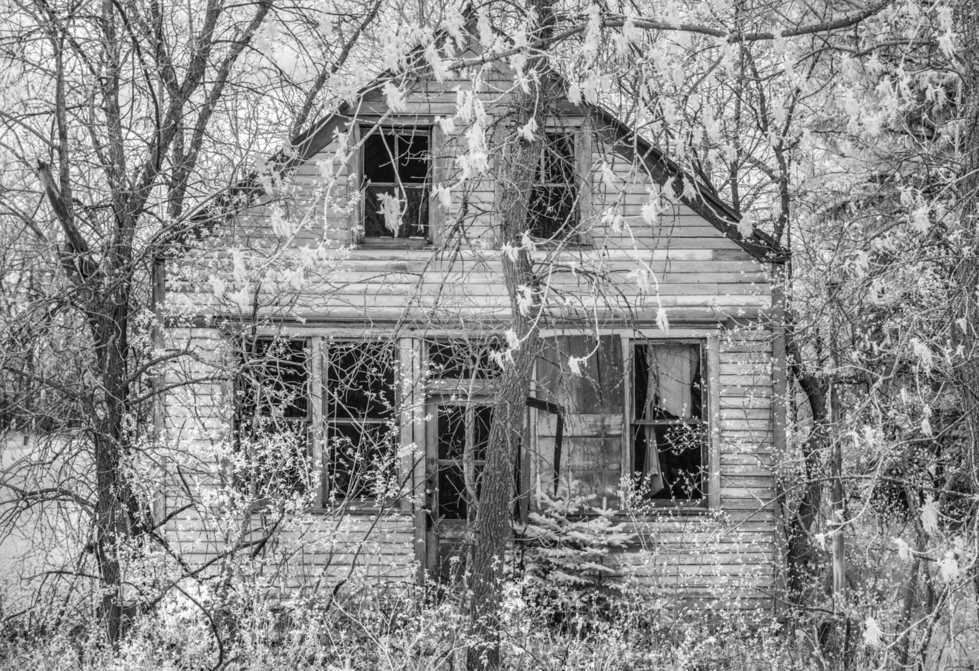 Crumbling House Infrared by Paul Gallagher aspect2i