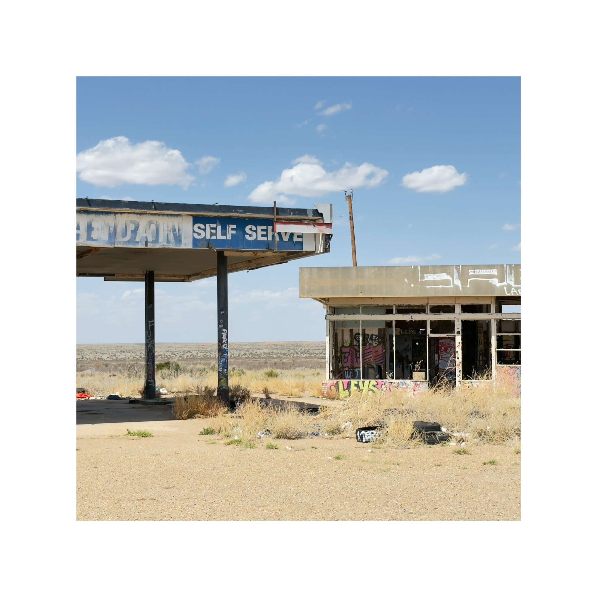 Route 66 - Abandoned Gas Sattion and Store