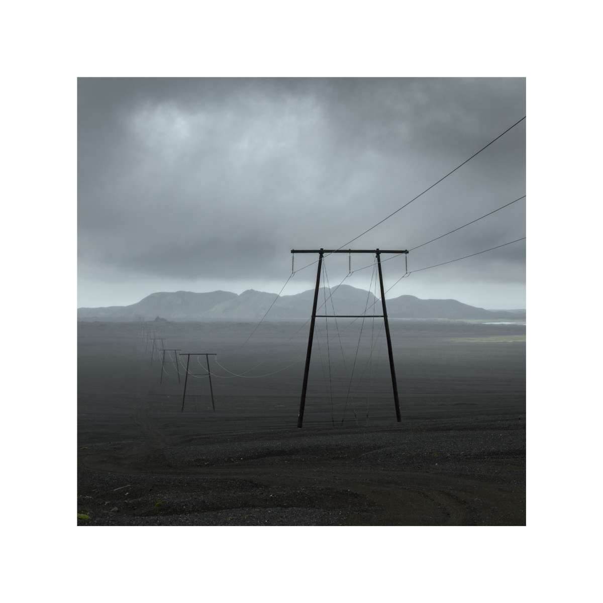 Highlands of Iceland - Power Cables Receding