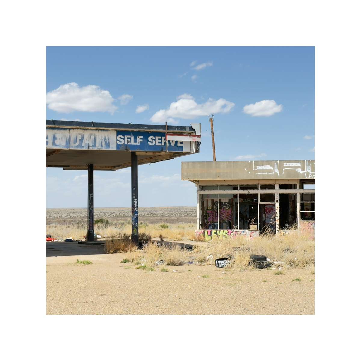 Route 66 - Abandoned Gas Sattion and Store